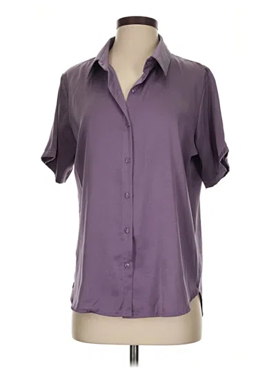 Pre-owned Assorted Brands Short Sleeve Blouse In Purple