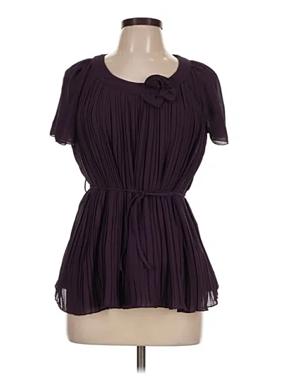 Pre-owned Assorted Brands Short Sleeve Blouse In Purple