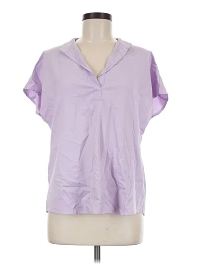 Pre-owned Assorted Brands Short Sleeve Blouse In Purple