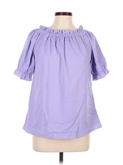 Assorted Brands Short Sleeve Blouse In Purple