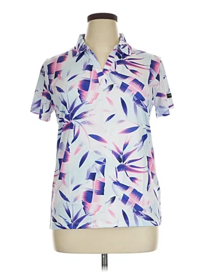 Assorted Brands Short Sleeve Blouse In Purple