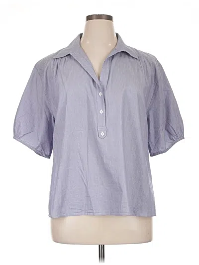 Pre-owned Assorted Brands Short Sleeve Blouse In Purple