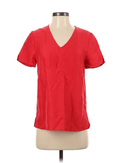 Pre-owned Assorted Brands Short Sleeve Blouse In Red