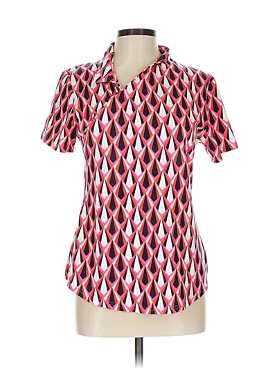 Pre-owned Assorted Brands Short Sleeve Blouse In Red