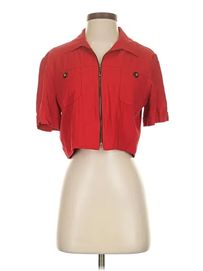Pre-owned Assorted Brands Short Sleeve Blouse In Red