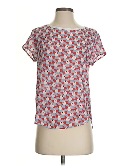 Pre-owned Assorted Brands Short Sleeve Blouse In Red
