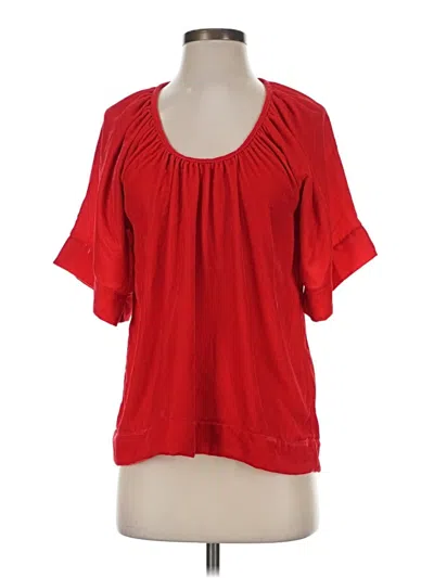 Pre-owned Assorted Brands Short Sleeve Blouse In Red