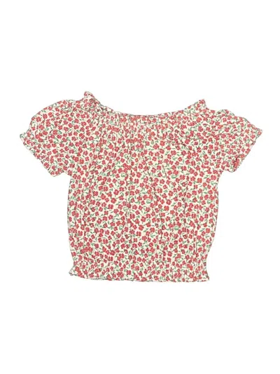 Pre-owned Assorted Brands Kids' Short Sleeve Blouse In Red