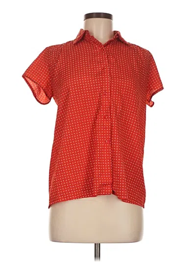 Pre-owned Assorted Brands Short Sleeve Blouse In Red