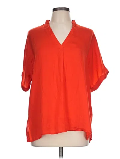 Pre-owned Assorted Brands Short Sleeve Blouse In Red