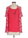 Assorted Brands Short Sleeve Blouse In Red
