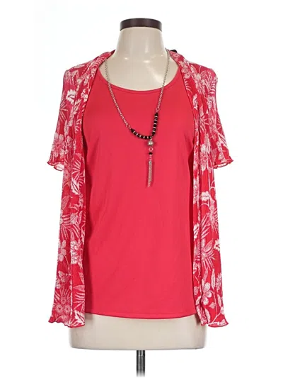 Assorted Brands Short Sleeve Blouse In Red
