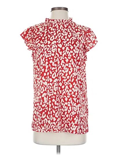Pre-owned Assorted Brands Short Sleeve Blouse In Red