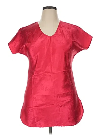 Pre-owned Assorted Brands Short Sleeve Blouse In Red