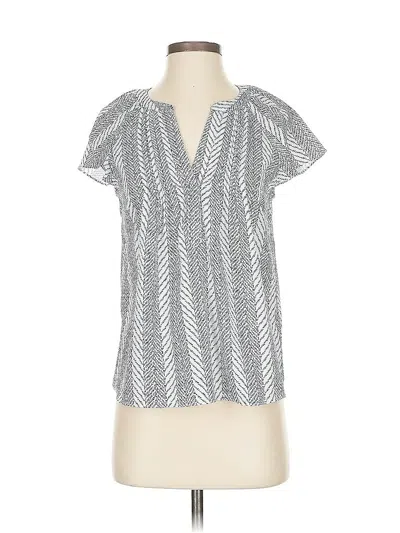 Pre-owned Assorted Brands Short Sleeve Blouse In Silver