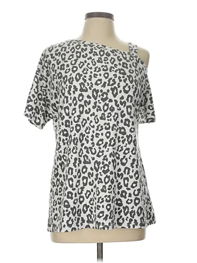 Pre-owned Assorted Brands Short Sleeve Blouse In Silver