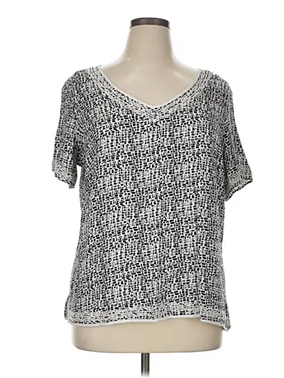 Pre-owned Assorted Brands Short Sleeve Blouse In Silver
