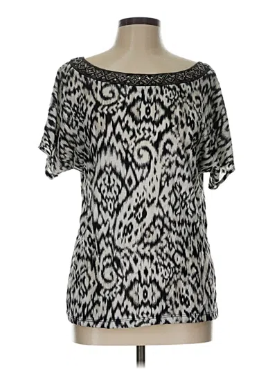 Pre-owned Assorted Brands Short Sleeve Blouse In Silver