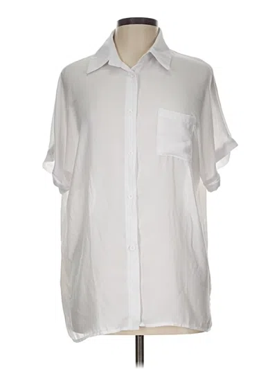 Pre-owned Assorted Brands Short Sleeve Blouse In Silver