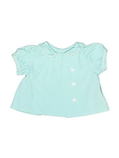 Pre-owned Assorted Brands Babies' Short Sleeve Blouse In Teal