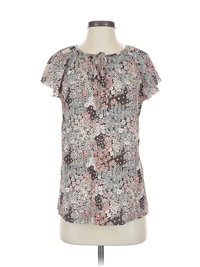 Pre-owned Assorted Brands Short Sleeve Blouse In White