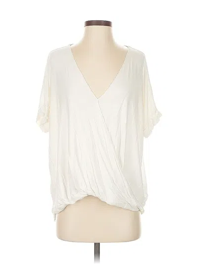 Pre-owned Assorted Brands Short Sleeve Blouse In White