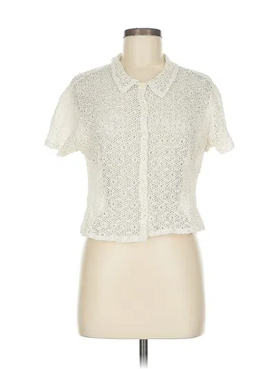 Pre-owned Assorted Brands Short Sleeve Blouse In White
