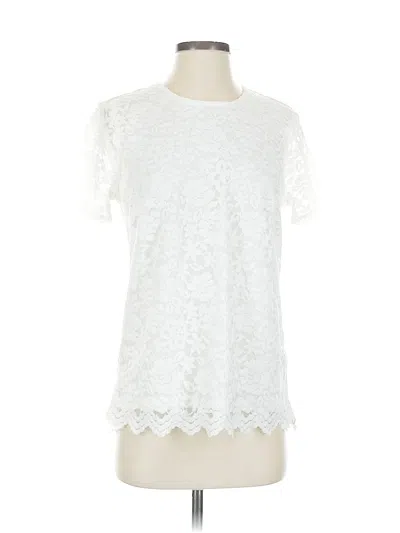 Pre-owned Assorted Brands Short Sleeve Blouse In White