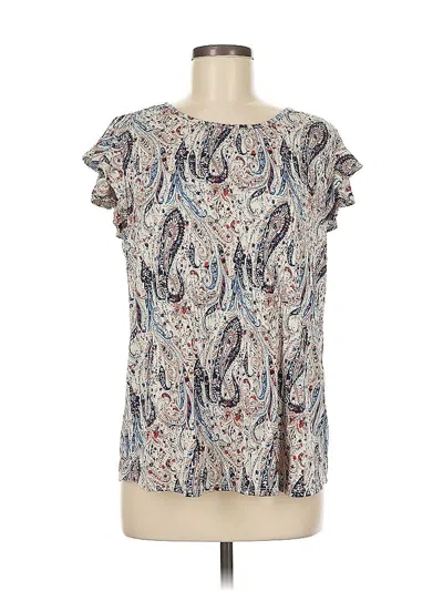 Pre-owned Assorted Brands Short Sleeve Blouse In White