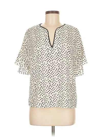 Pre-owned Assorted Brands Short Sleeve Blouse In White