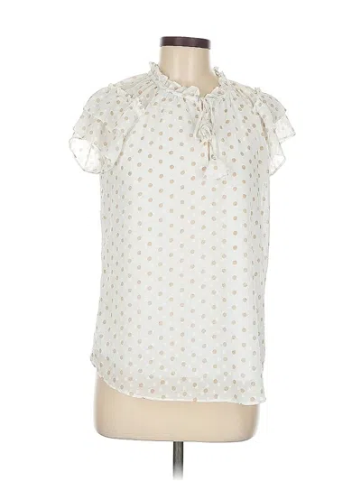 Pre-owned Assorted Brands Short Sleeve Blouse In White