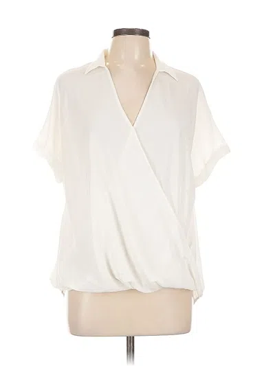 Pre-owned Assorted Brands Short Sleeve Blouse In White