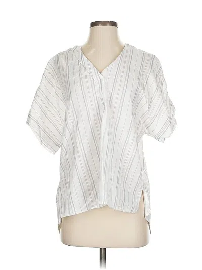 Pre-owned Assorted Brands Short Sleeve Blouse In White