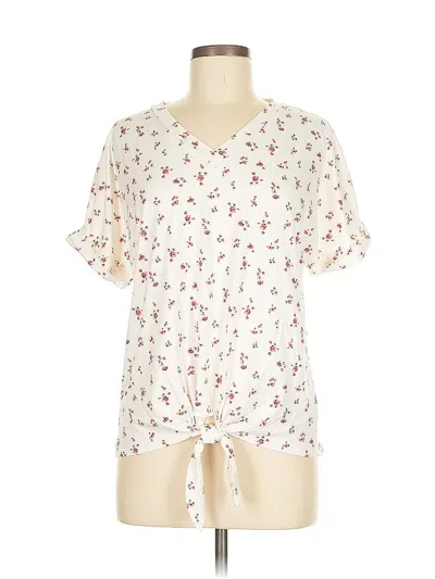 Pre-owned Assorted Brands Short Sleeve Blouse In White