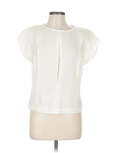 Pre-owned Assorted Brands Short Sleeve Blouse In White