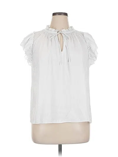 Pre-owned Assorted Brands Short Sleeve Blouse In White