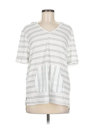 Pre-owned Assorted Brands Short Sleeve Blouse In White