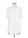 Assorted Brands Short Sleeve Blouse In White