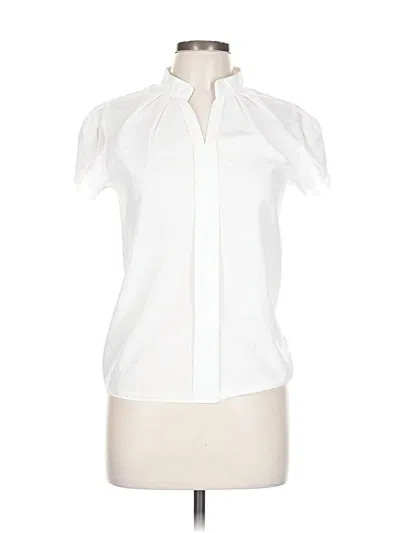 Pre-owned Assorted Brands Short Sleeve Blouse In White