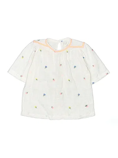 Pre-owned Assorted Brands Kids' Short Sleeve Blouse In White