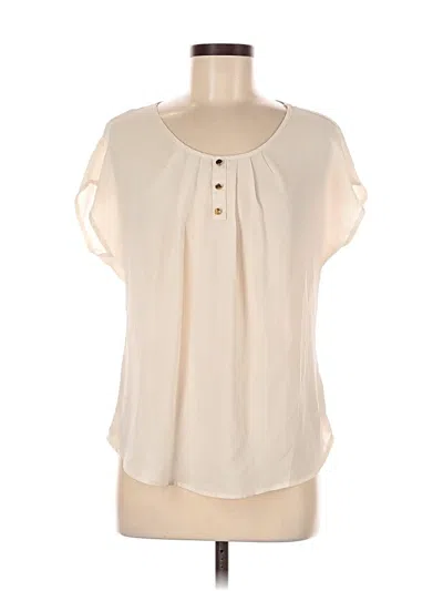 Pre-owned Assorted Brands Short Sleeve Blouse In White