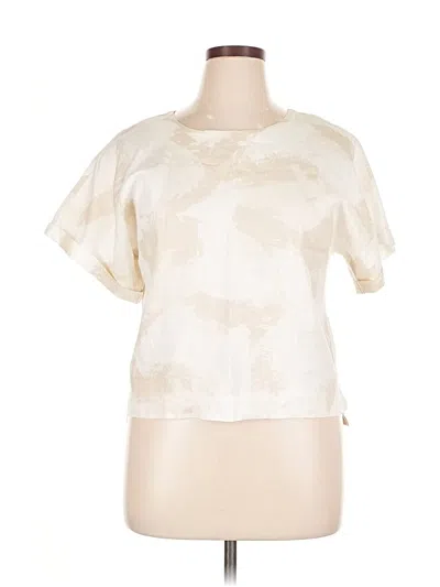 Pre-owned Assorted Brands Short Sleeve Blouse In White
