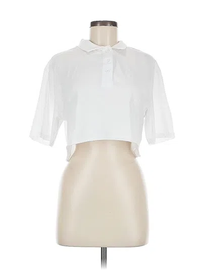 Pre-owned Assorted Brands Short Sleeve Blouse In White