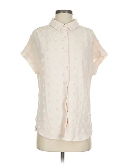 Pre-owned Assorted Brands Short Sleeve Blouse In White