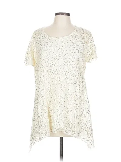 Pre-owned Assorted Brands Short Sleeve Blouse In White