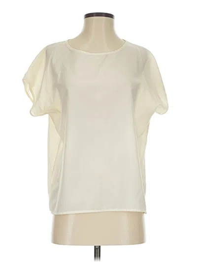 Pre-owned Assorted Brands Short Sleeve Blouse In White