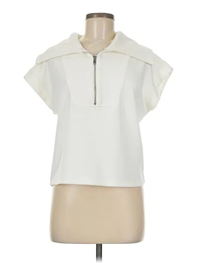 Pre-owned Assorted Brands Short Sleeve Blouse In White