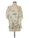 Assorted Brands Short Sleeve Blouse In White