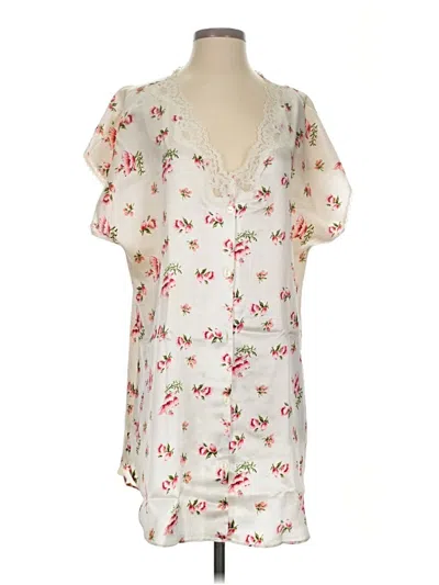 Pre-owned Assorted Brands Short Sleeve Blouse In White