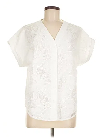 Pre-owned Assorted Brands Short Sleeve Blouse In White